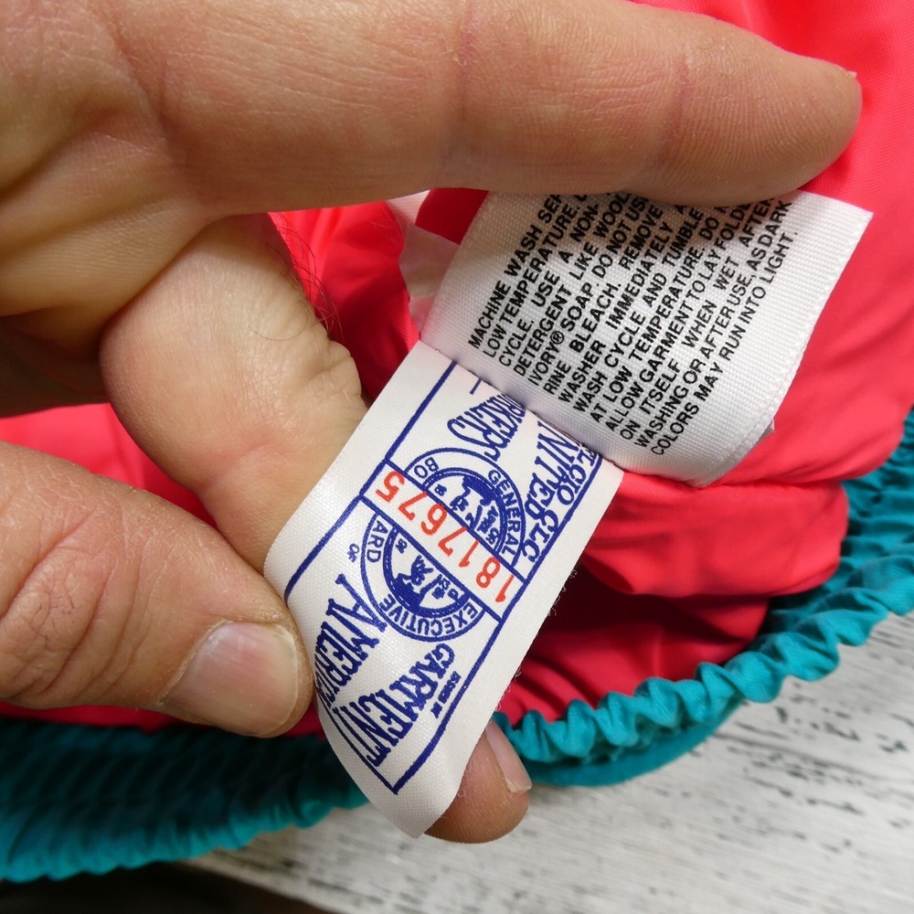 VINTAGE Roffe Jacket Mens XL Green Purple Ski 90s USA Union Made Retro Insulated - Picture 4 of 10